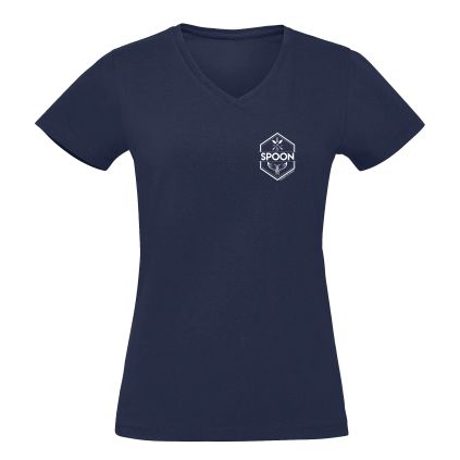 T-shirt Spoon femme – Marine col V