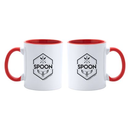 Mug Spoon – Intérieur rouge